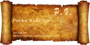 Perka Viátor névjegykártya